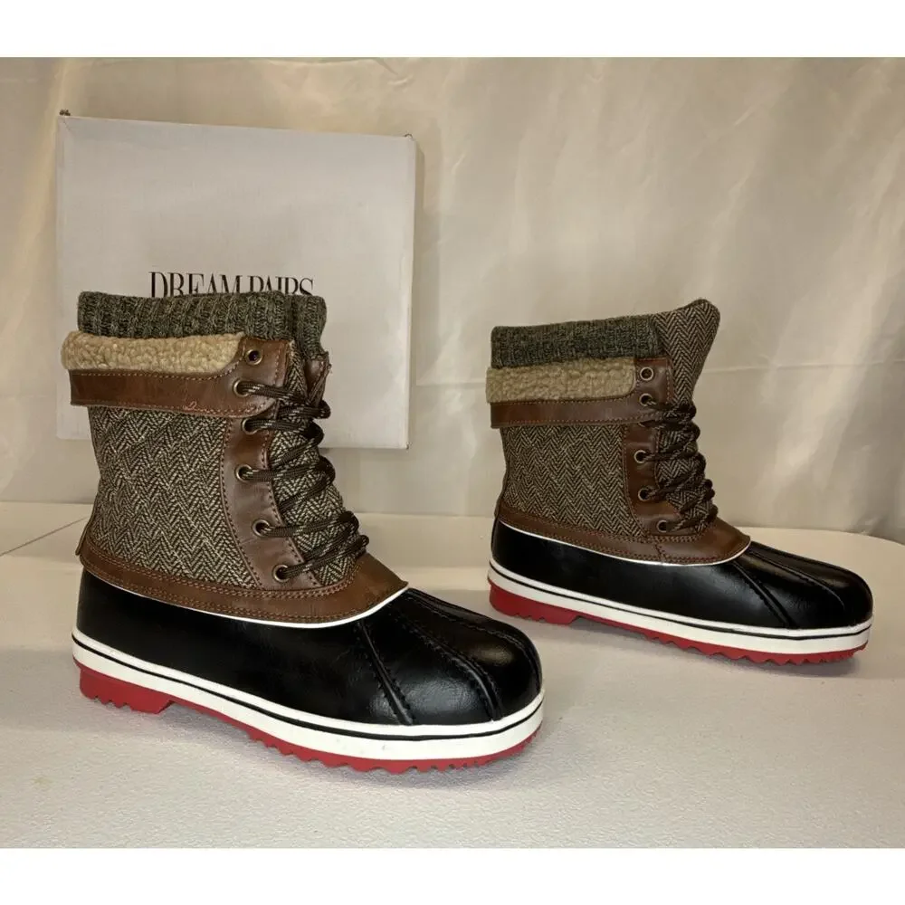 Dream Pairs MONTE-01 Women Mid Calf Snow Boots Waterproof Duck Winter Size 7